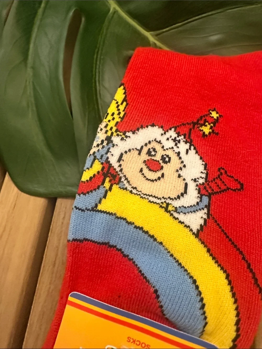 Rainbow Brite Red Crew Socks with Character Graphic